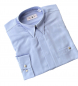 Preview: Vintage designer shirt made of microfiber in light blue. Lightweight, breathable and wrinkle-free. Perfect for retro looks and stylish outfits.
