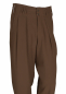 Preview: Bundfaltenhose Herren Retro Stil in Braun