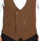 Preview: Double breasted mens vest in brown