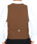 Preview: Double breasted mens vest in brown