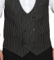 Preview: Black and white striped vest