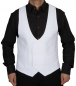 Preview: Double breasted mens vest in white