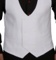 Preview: Double breasted mens vest in white