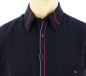 Preview: Edles schwarzes Designerhemd im Regular Fit mit farbigen Kontrasten und Button-Down-Kragen. Perfekt für Rockabilly, Retro und Tanz.