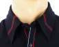 Preview: Edles schwarzes Designerhemd im Regular Fit mit farbigen Kontrasten und Button-Down-Kragen. Perfekt für Rockabilly, Retro und Tanz.