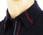 Preview: Edles schwarzes Designerhemd im Regular Fit mit farbigen Kontrasten und Button-Down-Kragen. Perfekt für Rockabilly, Retro und Tanz.