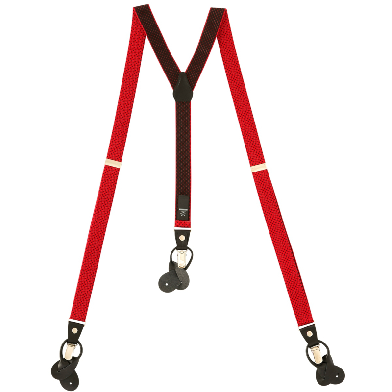 Suspenders in red-black
