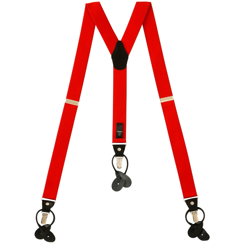 Suspenders in red