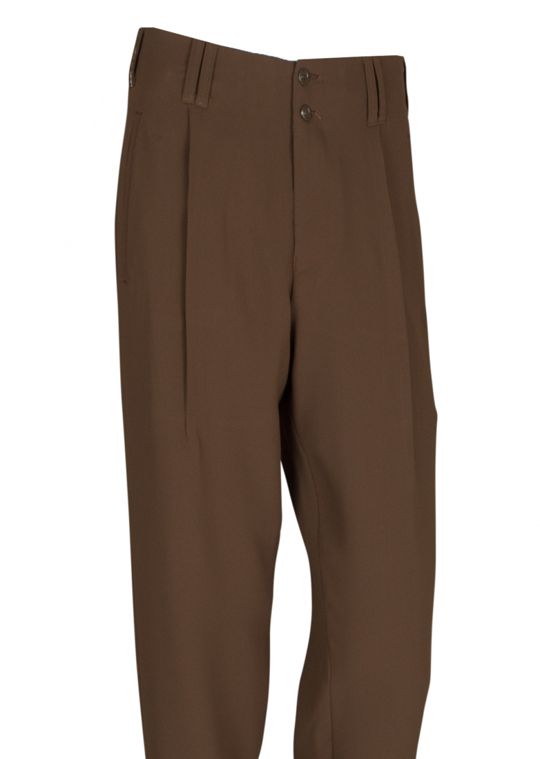 Pleated Pants in Brown Model Swing