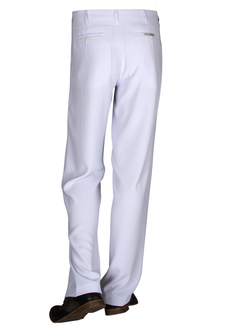 Pleated Trousers in White HKMandel