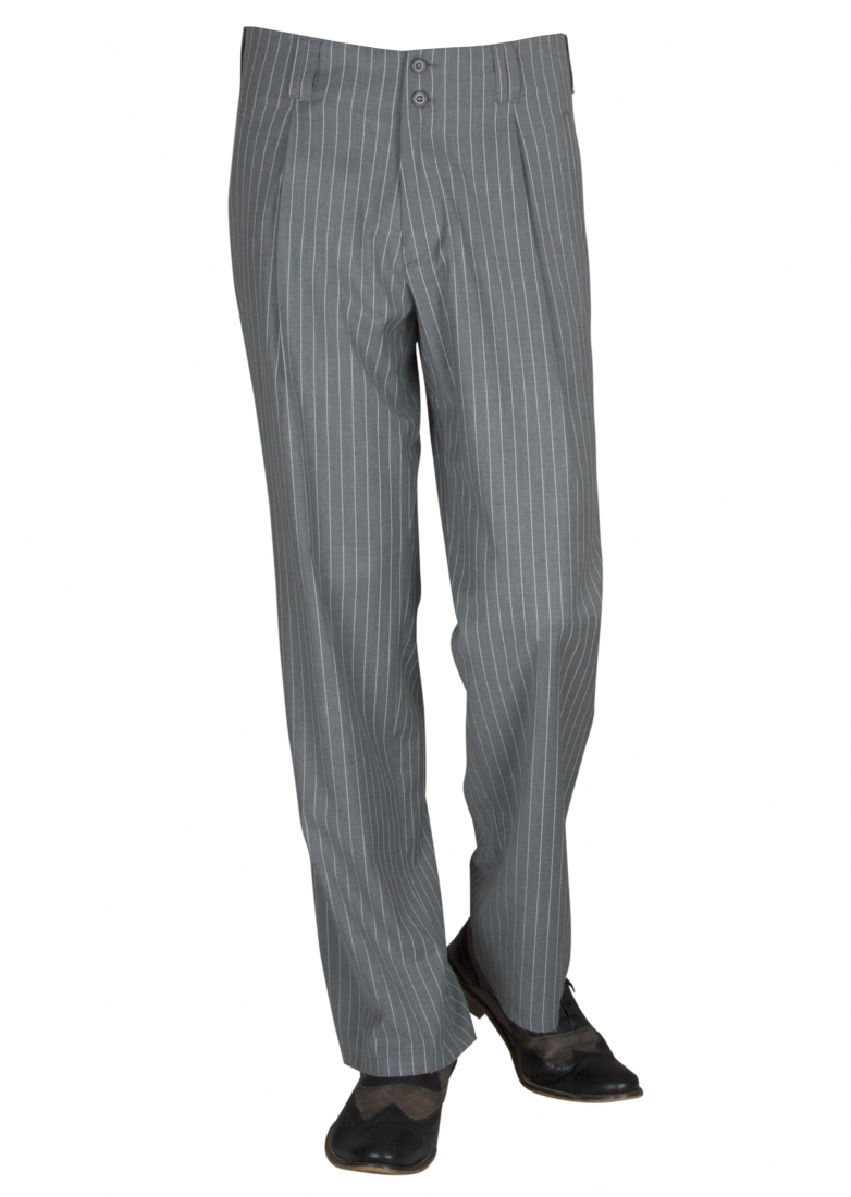 Pinstripe Pants in Gray