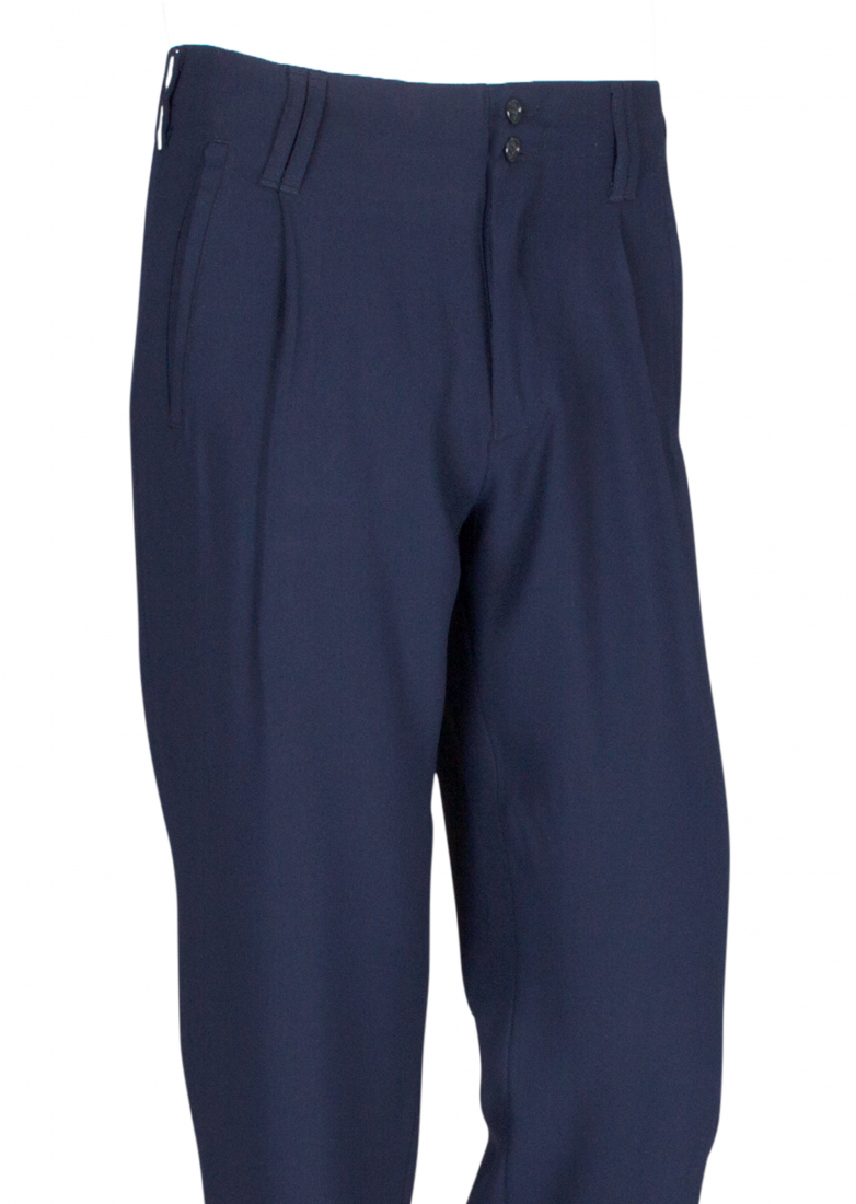 Pleated Trousers in Dark Blue