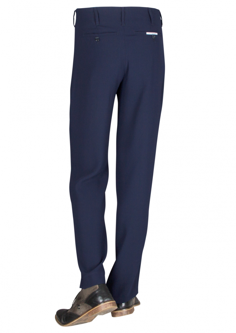 Pleated Trousers in Dark Blue