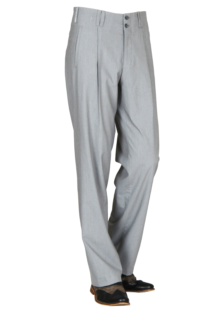 Bundfaltenhose in Grau