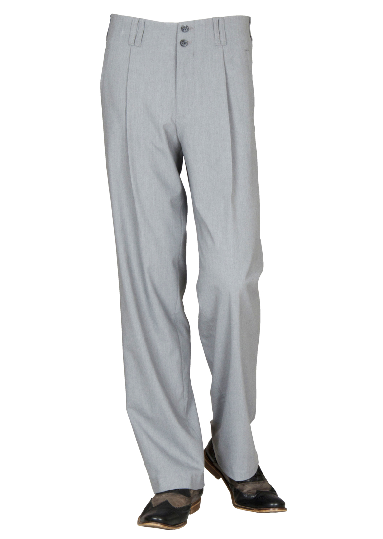 Bundfaltenhose in Grau