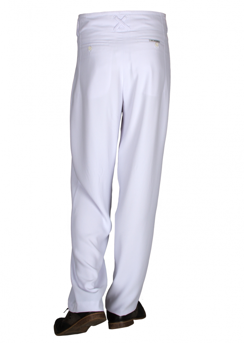 White Pleated Trousers