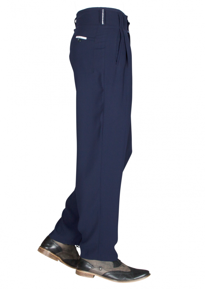 Pleated Pants in Dark Blue