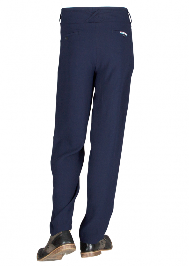 Pleated Pants in Dark Blue