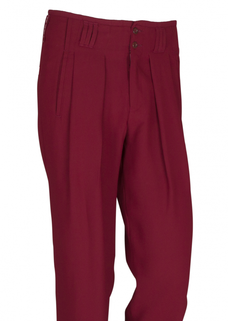 Pleated Trousers in Burgundy