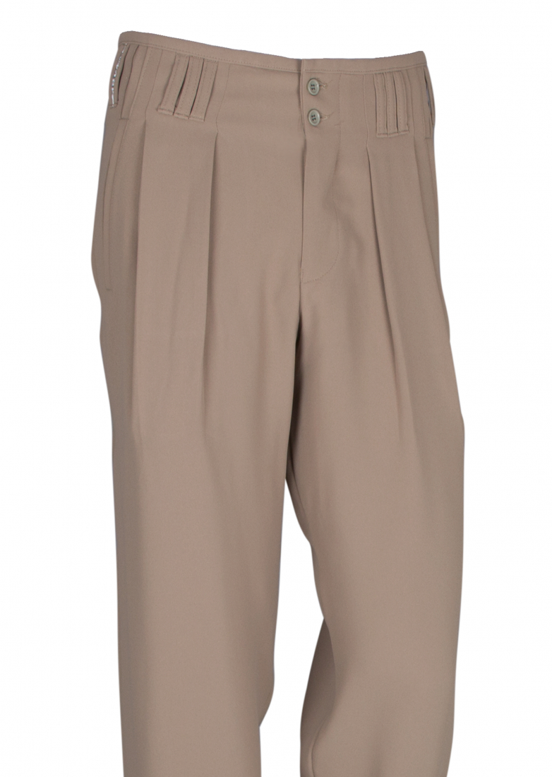 Bundfaltenhose in Beige