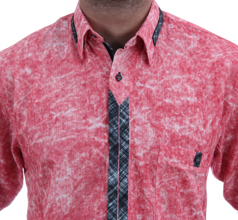 Shirt in rose in batik
