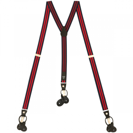 Suspenders navy-red