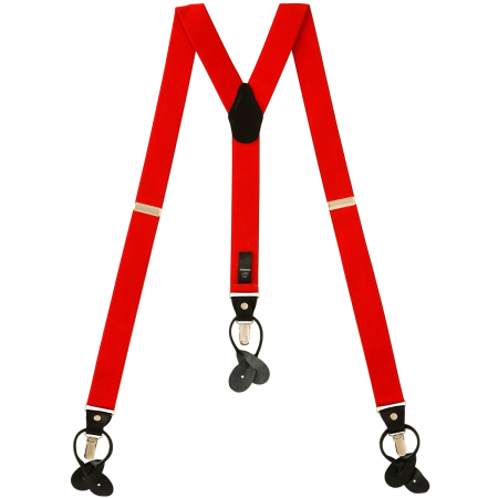 Suspenders in red