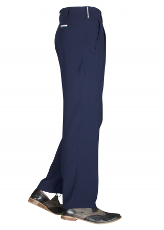 Pleated Trousers in Dark Blue