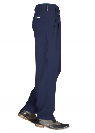 Pleated Pants in Dark Blue