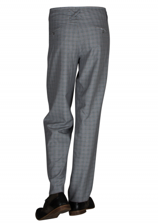 Checkered Pleated Trousers