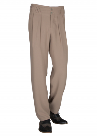 Bundfaltenhose in Beige