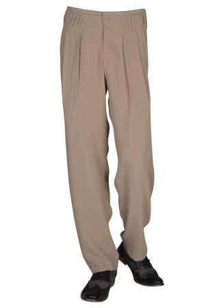 Pleated Pants in Beige