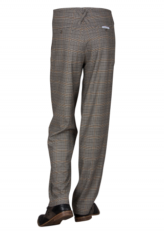 Checkered Pleated Trousers