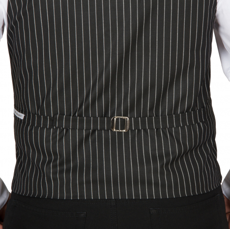 Black and white striped vest