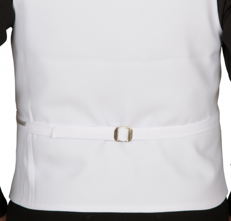 Double breasted mens vest in white