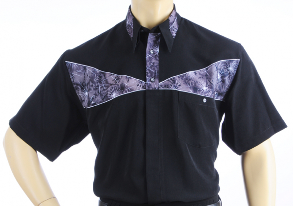 Short sleeve shirt in black